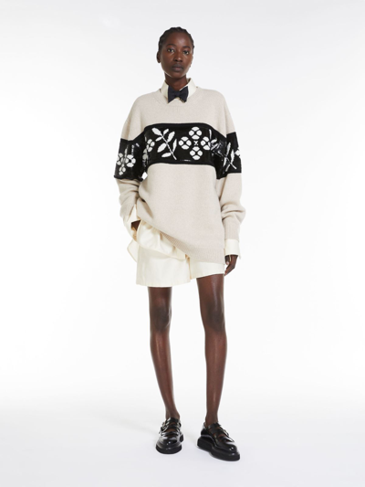 Max Mara Wool And Cashmere Pullover In Beige