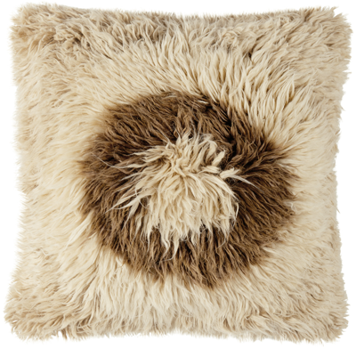 Mush Studios Beige & Brown Dandi Cushion In Tortoise