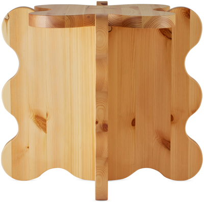 Gustaf Westman Objects Beige Curvy Mini Side Table In Pine