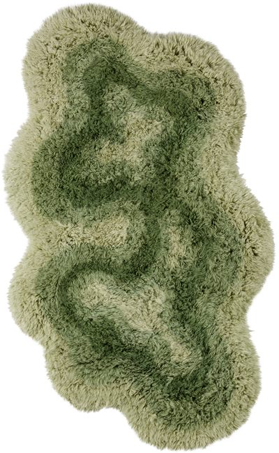 Mush Studios Green Medium Bur Shag Rug In Basil