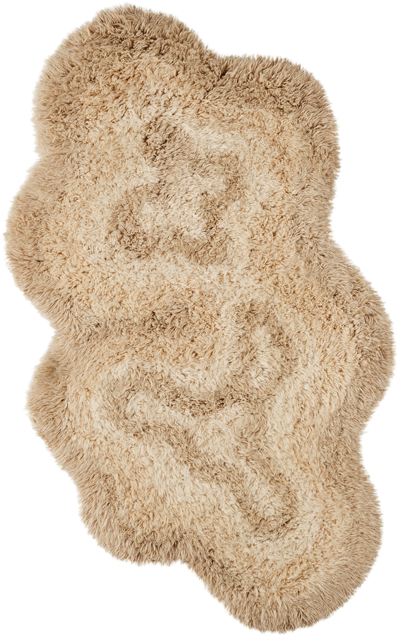 Mush Studios Beige Medium Bur Shag Rug In Fawn