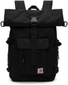 Carhartt Wip Mens Black Philis Water-repellent Recycled-polyester Backpack In 89xx Black