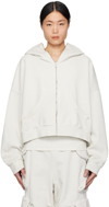 ENTIRE STUDIOS OFF-WHITE FULL ZIP HOODIE