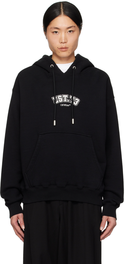 Off-white Cotton Hoodie In Black