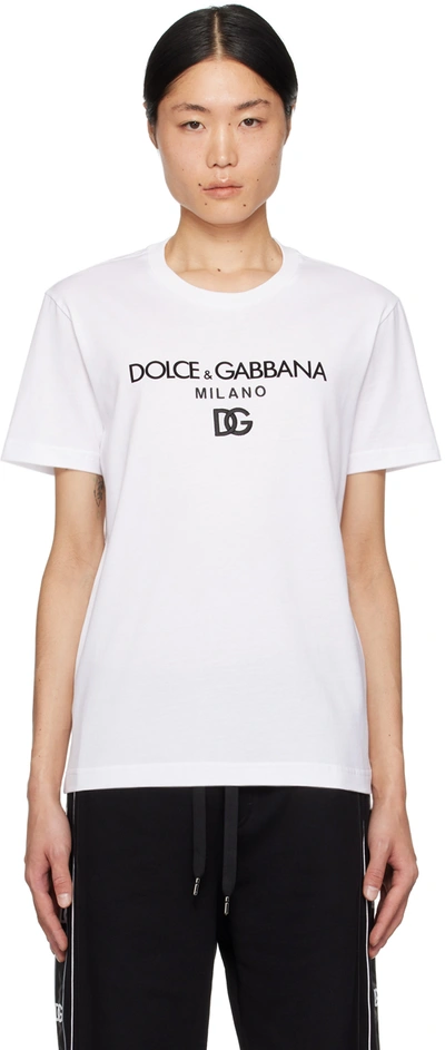 Dolce & Gabbana White Cotton T-shirt