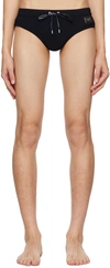 Dolce & Gabbana Logo-plaque Swim Trunks In Nero