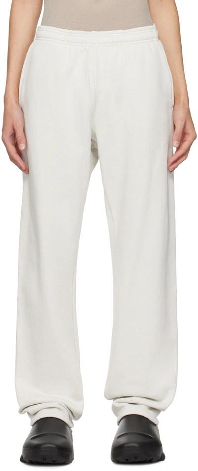 Entire Studios Off-white Straight-leg Sweatpants In Rice