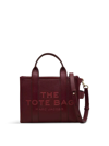 Marc Jacobs Women's The Leather Small Tote Bag Purple In Cherry