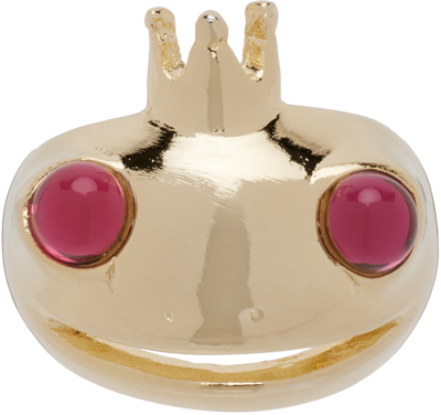 Collina Strada Gold Frog Prince Ring In Pink Gold