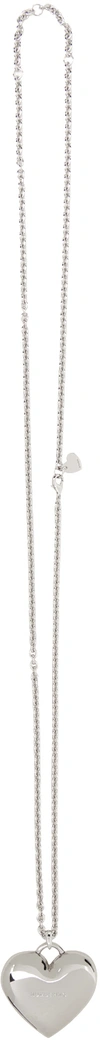 Numbering Silver Heart Keychain In Silver