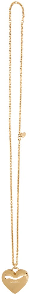 NUMBERING GOLD HEART BAG CHARM