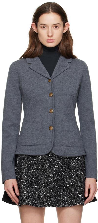 Rag & Bone Gray Abigail Blazer In Charcoal