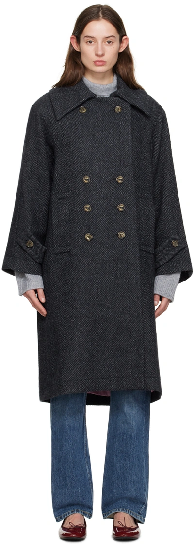 Caro Editions Navy Coco Coat