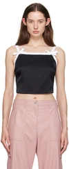 MSGM BLACK BOW CAMISOLE