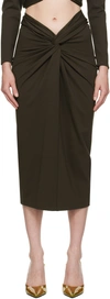 GAUGE81 BROWN BARINA MIDI SKIRT