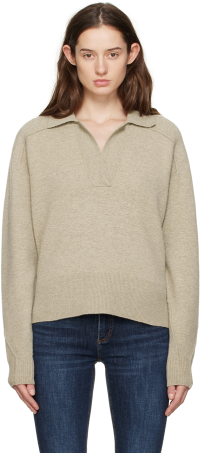 Rag & Bone Beige Bridget Polo In Oatmeal