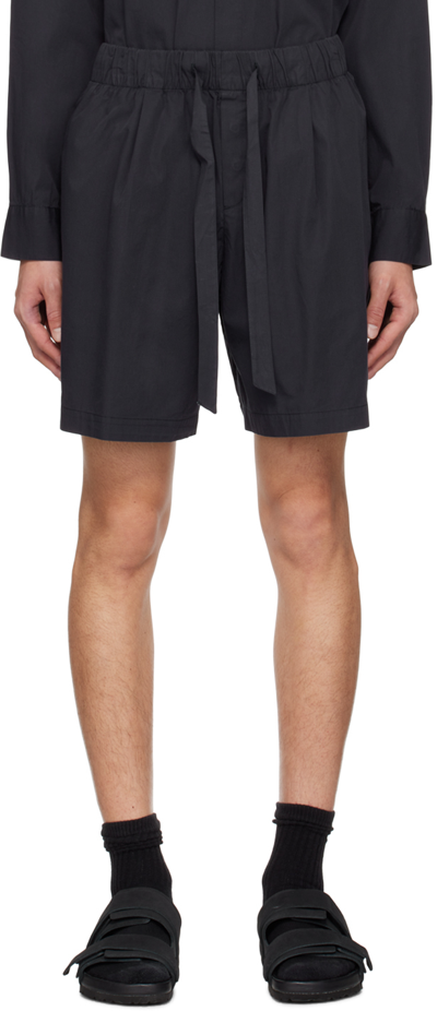 Tekla Navy Birkenstock Edition Pyjama Shorts In Slate