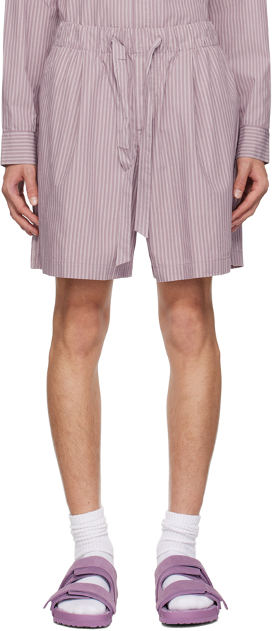 Tekla Purple Birkenstock Edition Pyjama Shorts In Mauve