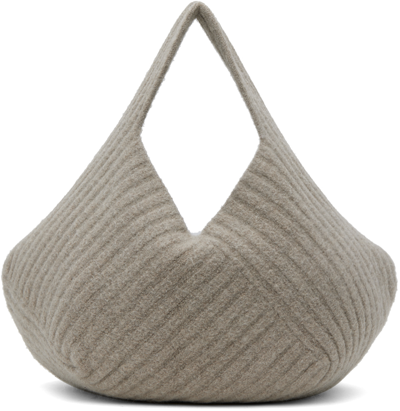 Lauren Manoogian Taupe Rib Pinwheel Tote In G01 Granite