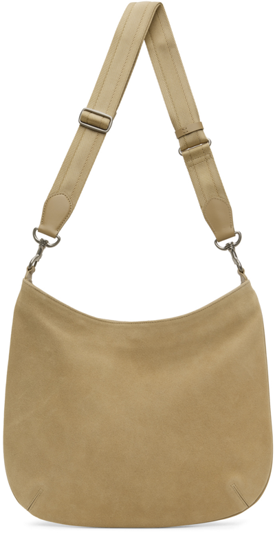 Nothing Written Tan Balloon Suede Bag In Ivory