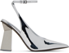 VALENTINO GARAVANI SILVER ONE STUD HYPER HEELS