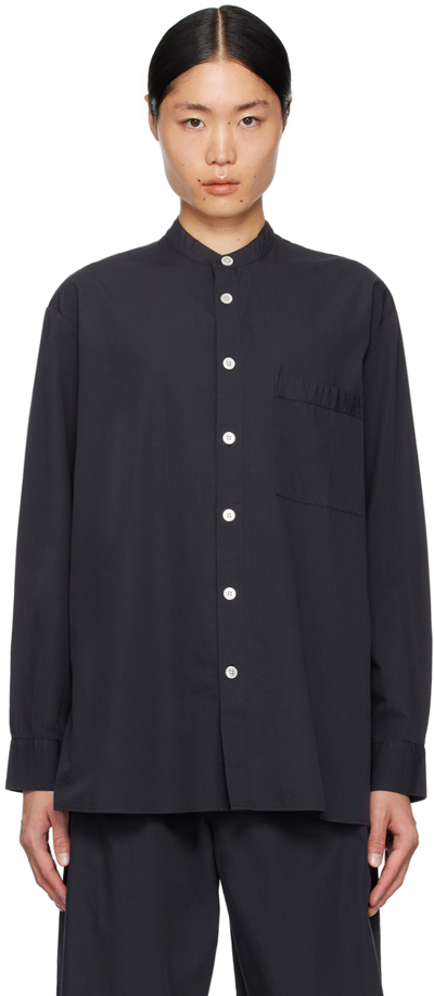 Tekla Navy Birkenstock Edition Pyjama Shirt In Slate