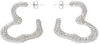 Collina Strada Silver Super Heart Hoop Earrings