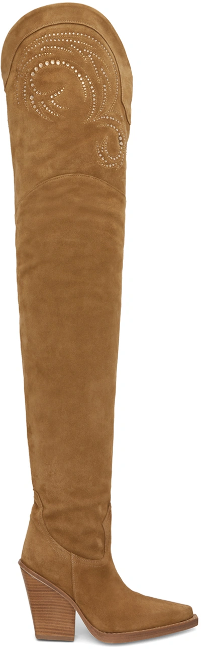 Paris Texas Dakota Over-the-knee Boots In Neutrals