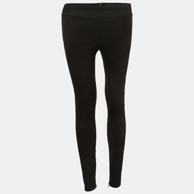 Pre-owned Stella Mccartney Black Knit Skinny Trousers Xxs