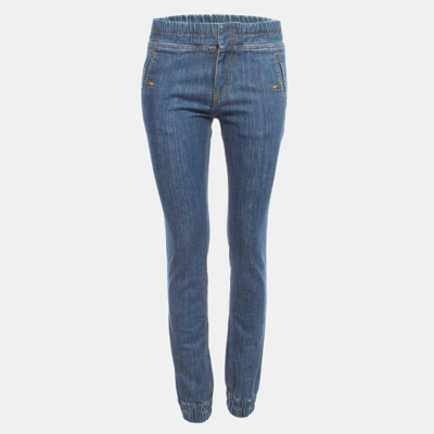 Pre-owned Chloé Blue Denim Elastic Waist Jeans S Waist 28"