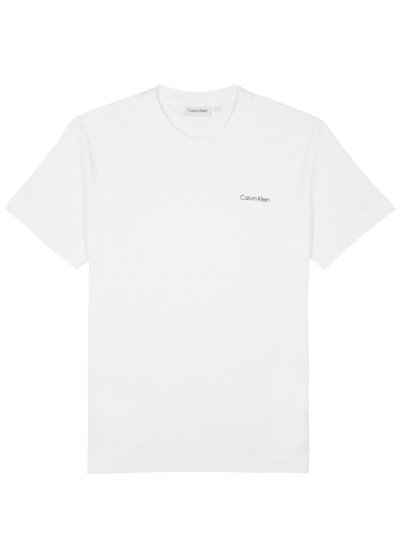 Calvin Klein Logo Cotton T-shirt In White