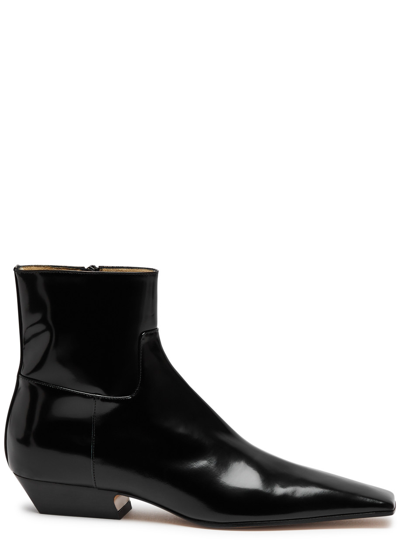 KHAITE MARFA 30 LEATHER ANKLE BOOTS