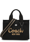 Coach Cargo 26 Logo-embroidered Canvas Tote In Black