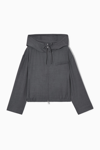 Cos Tailored Wool Hooded Jacket In Grey