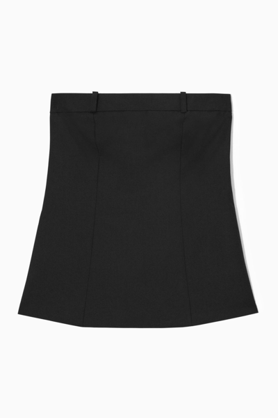 Cos Deconstructed Wool Bustier In Black