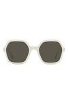 Isabel Marant 55mm Gradient Square Sunglasses In Ivory/grey