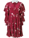 VALENTINO Crepe De Chine floral print dress,NB3VADP03D312218319