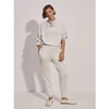 VARLEY THE SLIM CUFF PANT 27.5" IN IVORY MARL