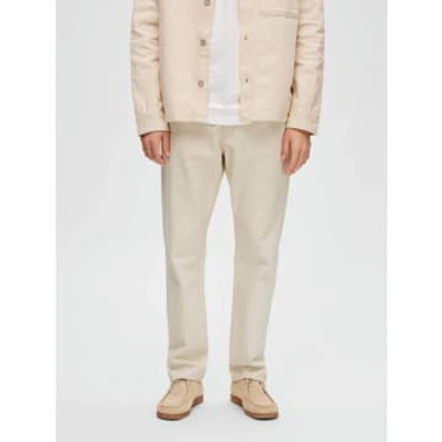 Selected Homme Straight Scott 32503 Ecru Jeans In Neutral