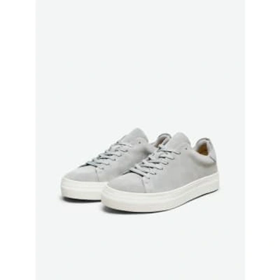Selected Homme David Chunky Clean Suede Trainer In White