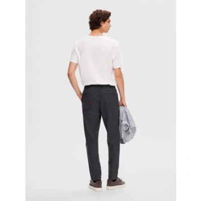 Selected Homme Slim Tape Fred 172 Drawstrings Pants In White