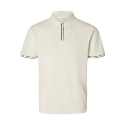 Selected Homme Freddy Ss Polo In White