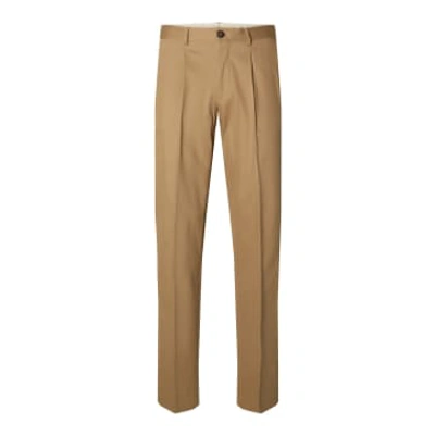 Selected Homme Straight Gibson 196 Trousers In Neutral
