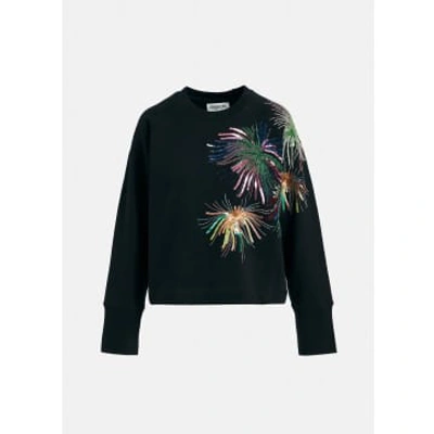 Essentiel Antwerp Esweat Embroidered Sweater In Black