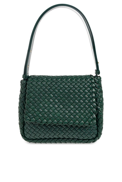 Bottega Veneta Cobble Small Shoulder Bag In Green