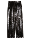 THEORY WOMEN'S SEQUINED WIDE-LEG trousers