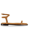 A.emery Women's Viv Suede Ankle-wrap Sandals In Nutmeg