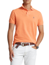 Polo Ralph Lauren Custom Slim Fit Printed Mesh Polo Shirt In Beach Orange Heather