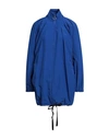 Victor Victoria Woman Overcoat & Trench Coat Blue Size 4 Polyester, Polyamide In Blue