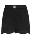 Msgm Woman Shorts & Bermuda Shorts Black Size 4 Polyamide, Cotton In Black